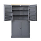40,2x20x71,3 cm Grande armoire de cuisine sur pied avec 2 tiroirs, 2 étagères réglables et 8 compartiments de porte