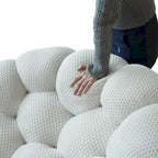 Canapé Bulle capitonné en tissu nid d'abeille 3D, 2 pièces, canapé 3 places et canapé simple pour salon