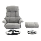 Fauteuil inclinable de massage pivotant 360° en chenille avec ottoman, massage et siège chauffant