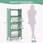 Meuble de cuisine Costway à 5 niveaux avec rangement, buffet mobile pour micro-ondes, portes basculantes, blanc/noir/gris/vert