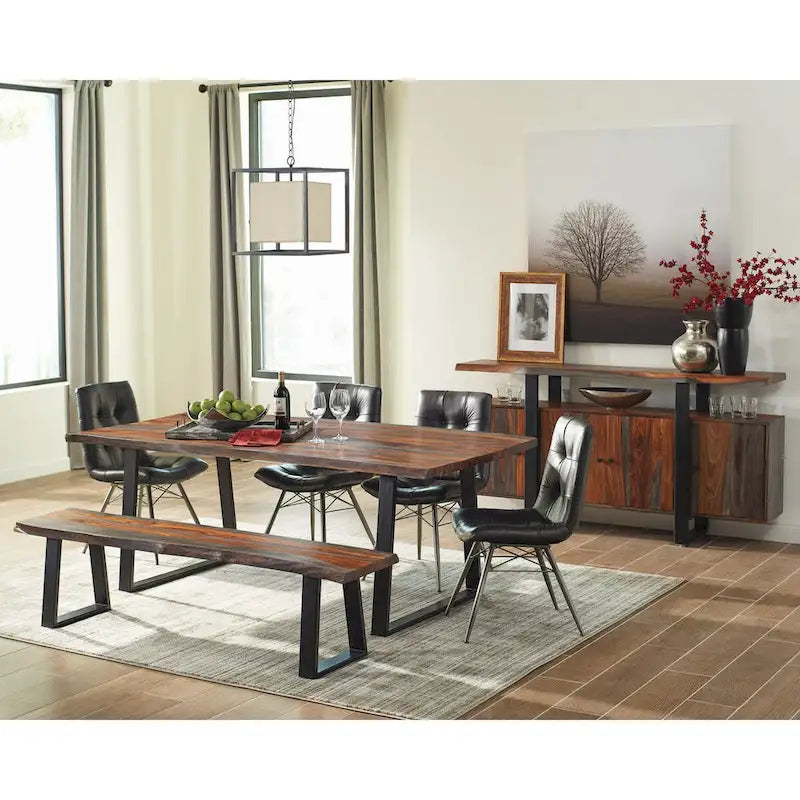 Buffet 4 portes Kappelman Grey Sheesham et Noir