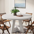 Table à manger ronde de 47 pouces pour 4 personnes, table de salle à manger en bois pour cuisine, salle à manger, salon - N/A