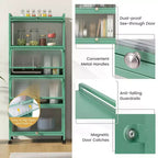 Meuble de cuisine Costway à 5 niveaux avec rangement, buffet mobile pour micro-ondes, portes basculantes, blanc/noir/gris/vert
