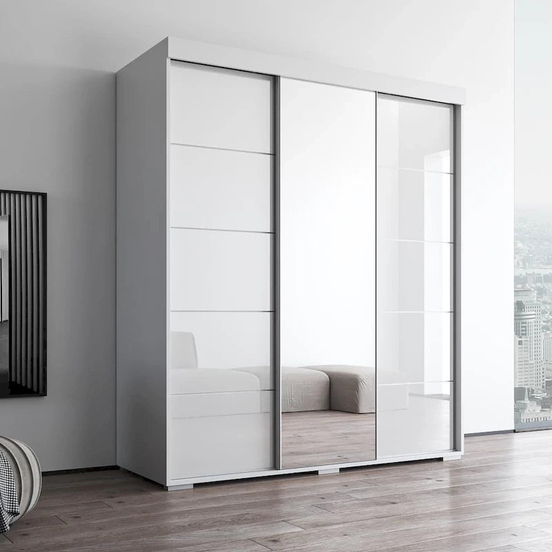 Armoire Aria moderne à 3 portes avec miroir