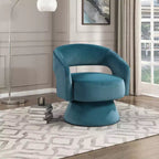 Fauteuil pivotant d'appoint de luxe moderne en velours GDFStudio Hudson
