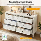 Commode à 7 tiroirs avec pieds en bois massif