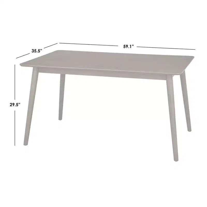 Ensemble de salle à manger rectangulaire Lifestorey 5 pièces Newington Mid-Century Modern Noyer/Moka