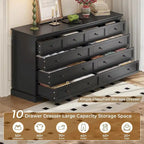 Commode à 10 tiroirs, grande commode à 55 tiroirs en bois et chiffonnier