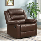 Fauteuil inclinable manuel en cuir PU respirant avec accoudoirs et dossier surrembourrés