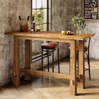 Table de pub en bois massif, hauteur bar, 63 pouces, pour cuisine, café ou restaurant