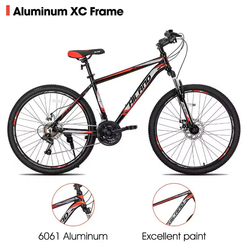 VTT HILAND 26 pour hommes et femmes, roues 3/6/multibranches, 18 vitesses