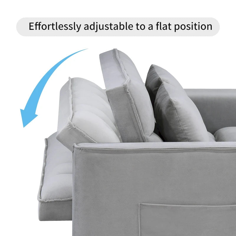 Canapé-lit convertible tufté à tiroir classique de 55 de largeur - 55L x 68P x 20H