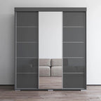 Armoire Aria moderne à 3 portes avec miroir