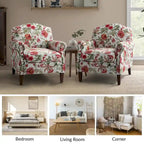 Fauteuil de salon Giampiero avec garniture cloutée (lot de 2) par HULALA HOME
