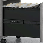 Bureau de 72 po avec huche et caisson mobile à 3 tiroirs