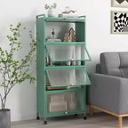 Meuble de cuisine Costway à 5 niveaux avec rangement, buffet mobile pour micro-ondes, portes basculantes, blanc/noir/gris/vert
