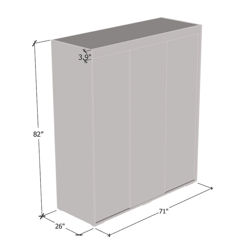 Armoire Aria moderne à 3 portes avec miroir