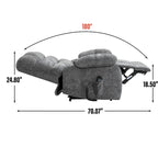 Fauteuil inclinable électrique double moteur avec massage et chaleur pour personnes âgées, grands fauteuils inclinables simples "Lazy Boy" avec télécommande