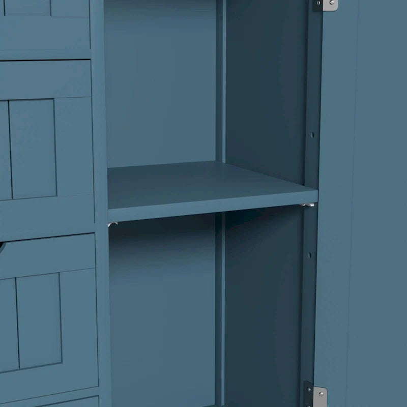 Meuble de Rangement Salle de Bain VEIKOUS sur Pied avec 4 Tiroirs