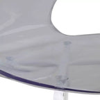 LeisureMod Bristol Ensemble de Salle à Manger 5 Pièces Table à Manger Ronde, 4 Chaises de Salle à Manger en Plastique Pieds Blancs