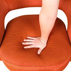 Fauteuil pivotant d'appoint de luxe moderne en velours GDFStudio Hudson