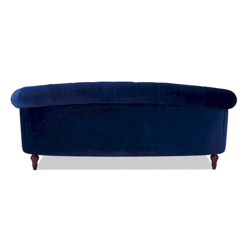 Canapé capitonné chesterfield La Rosa 84 en velours, style moderne du milieu du siècle