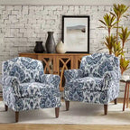 Fauteuil de salon Giampiero avec garniture cloutée (lot de 2) par HULALA HOME