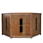 Meuble TV d'angle Leick Home en bois massif, style Mission