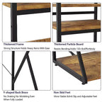 Meuble Support Mini-Réfrigérateur avec Étagère de Rangement, Meuble Bar à Café Autoportant en Bois avec Prise de Courant, Support Micro-ondes Utilitaire, Organisateur de Bar à Café