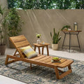 Ensemble de 2 chaises longues en bois d'acacia Mahalo - Christopher Knight Home