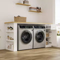 82,6 Meuble de rangement pour plan de travail de buanderie avec étagère réglable et tiroir, plan de travail pour lave-linge et sèche-linge pour buanderie