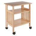 Foldable Printer Stand Natural - Winsome: Office Furniture with Shelves & Wheels