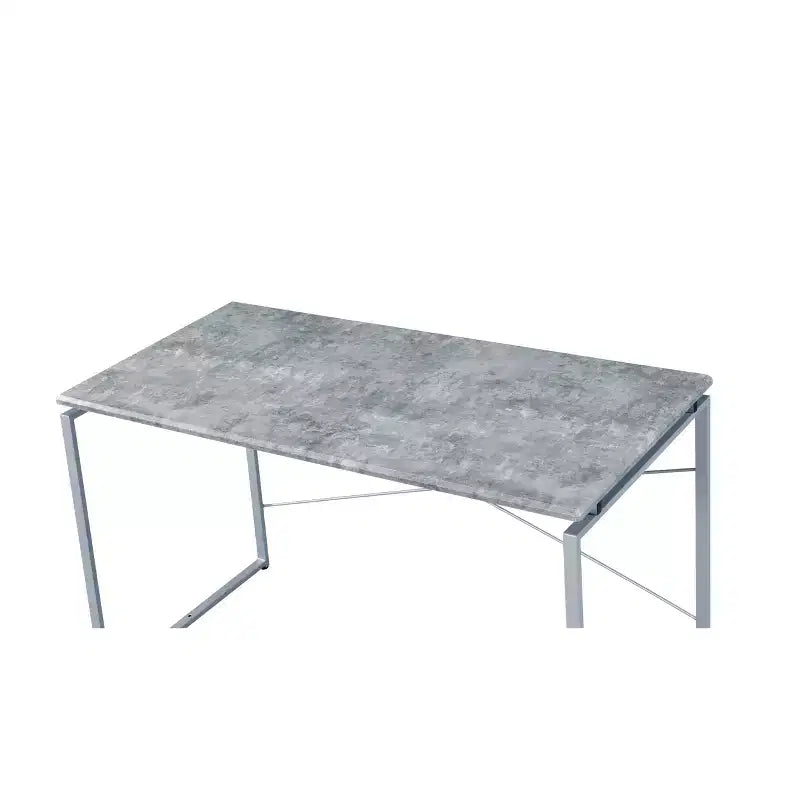 47" Wide Metal Frame Veneer Desk - Faux Concrete