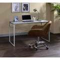 47" Wide Metal Frame Veneer Desk - Faux Concrete