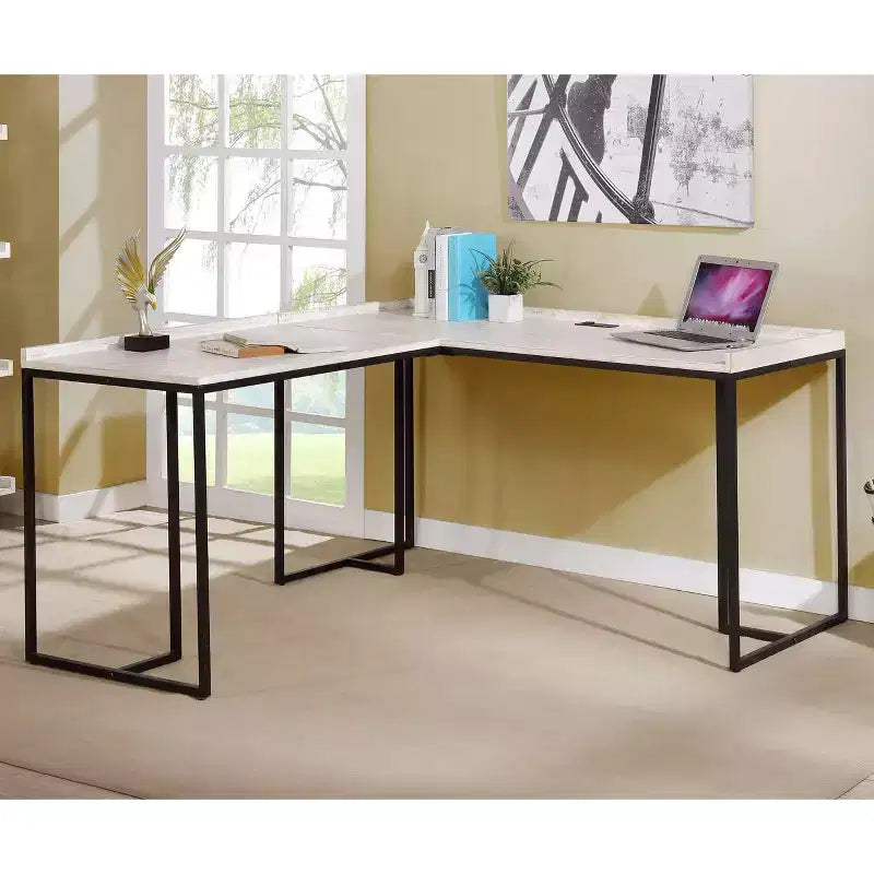 L-Shape Computer Desk with USB Port