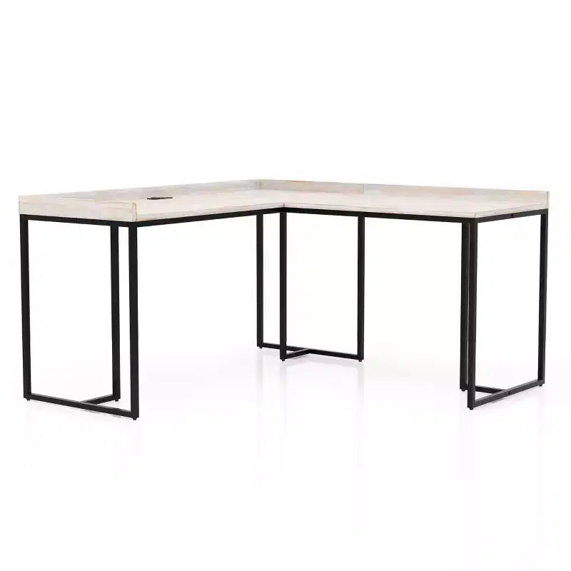 L-Shape Computer Desk with USB Port