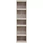 Étagère bibliothèque Whitewash - Style échelle à 4 niveaux, composite de bois, quincaillerie en métal