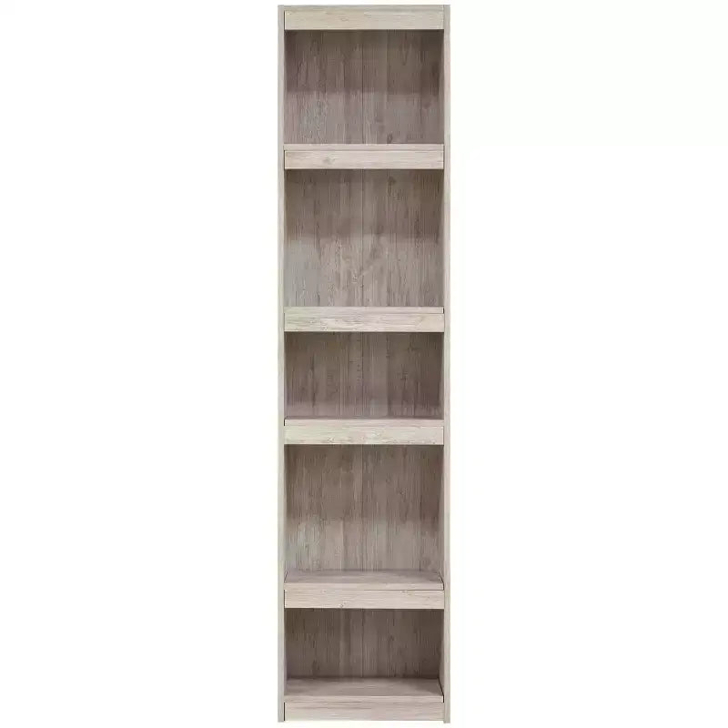 Pier Bookshelf Whitewash - 4-Tier Ladder Style, Wood Composite, Metal Hardware
