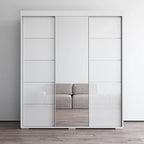 Armoire Aria moderne à 3 portes avec miroir