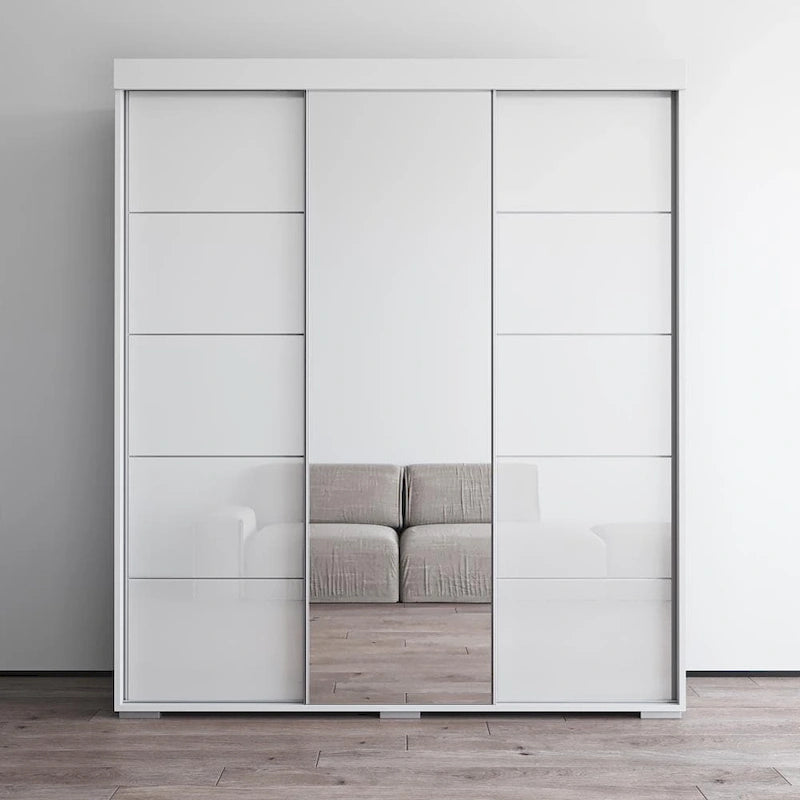 Armoire Aria moderne à 3 portes avec miroir