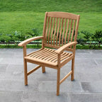 Ensemble de salle à manger d'extérieur Sonoma Lane Merkel 7 pièces en teck avec coussins