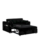 Canapé convertible 54 pouces avec lit gigogne, double assise, fonction relax