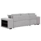 Sectionnel réversible en L de 104,5 po avec chaise longue de rangement et 2 poufs – Canapé-lit convertible 3 places pour salon