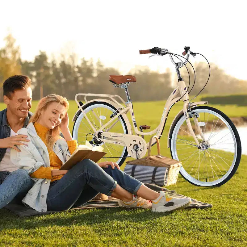 Vélo pour femme Zeus & Ruta de 24 pouces, 7 vitesses, cadre en acier