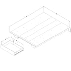 Lit plateforme double/grand Nordik Chêne de South Shore