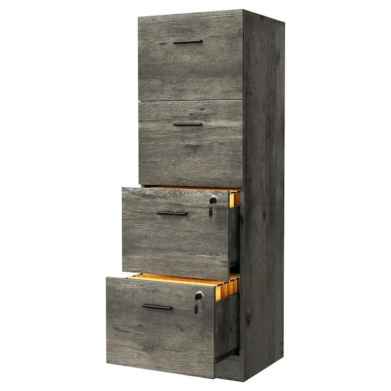 Moasis 51H Classeur Vertical à 4 Tiroirs Verrouillable pour Bureau à Domicile