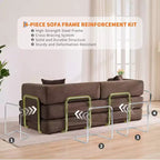 Canapé futon moderne en velours côtelé de 79 po pour petits espaces, canapé-lit convertible 5 en 1 avec accoudoirs et oreillers amovibles