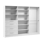 107 Système de dressing modulaire avec tringles, étagères et tiroirs style Shaker