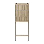 Armoire de salle de bain de style rustique à suspendre au-dessus des toilettes avec étagères et portes à fermeture magnétique