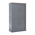 40,2x20x71,3 cm Grande armoire de cuisine sur pied avec 2 tiroirs, 2 étagères réglables et 8 compartiments de porte
